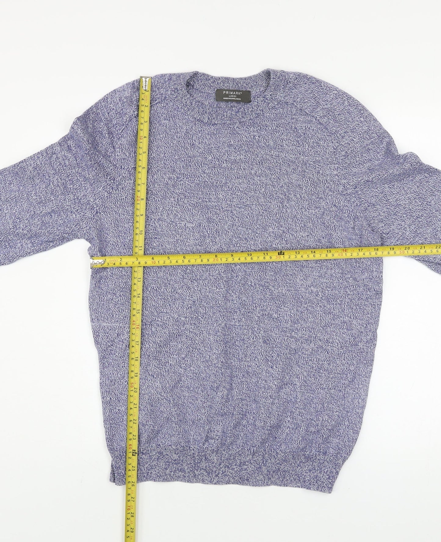 Primark Men’s Blue Cotton Crew Neck Jumper Size L