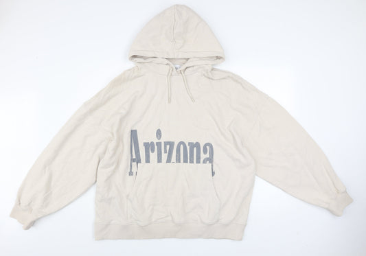 Topman Men’s Beige Arizona Graphic Pullover Hoodie Size L