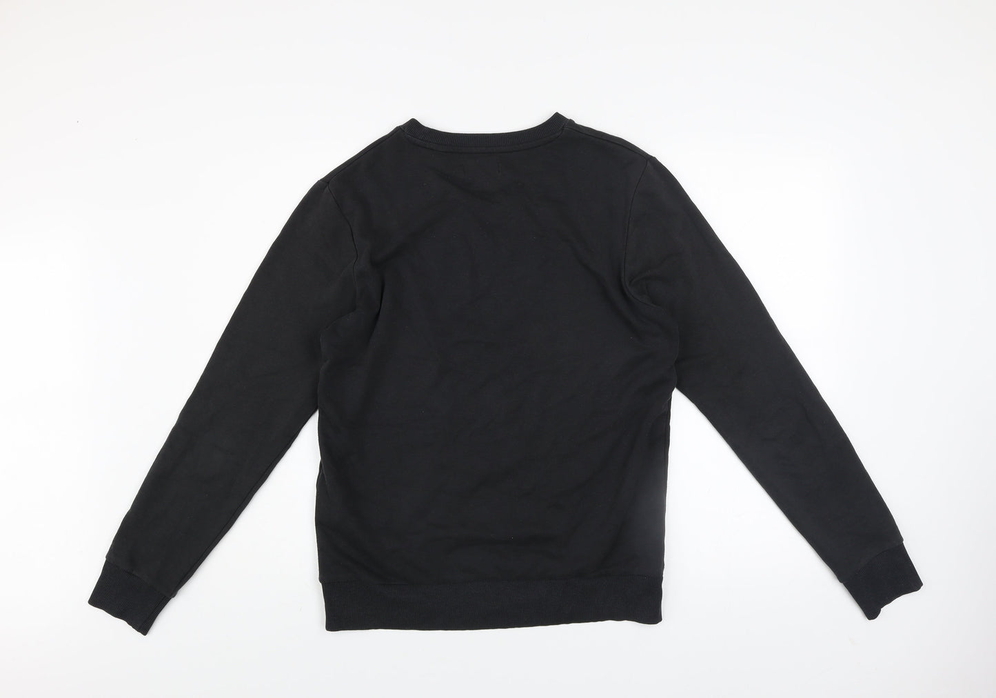 Mens UK S Regular JACK & JONES Black Pullover Sweatshirt