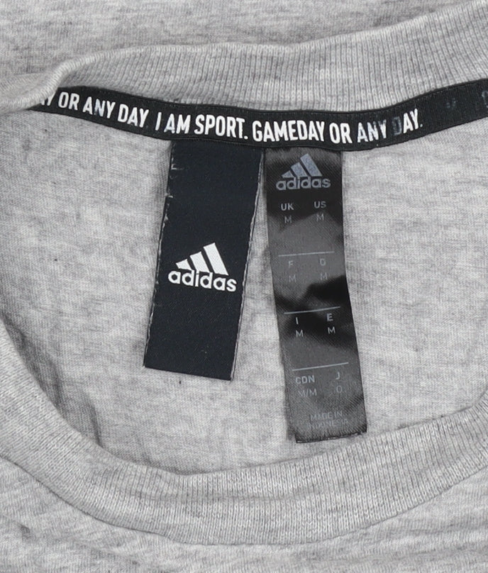 Mens UK Size M adidas Grey  Cotton T-Shirt