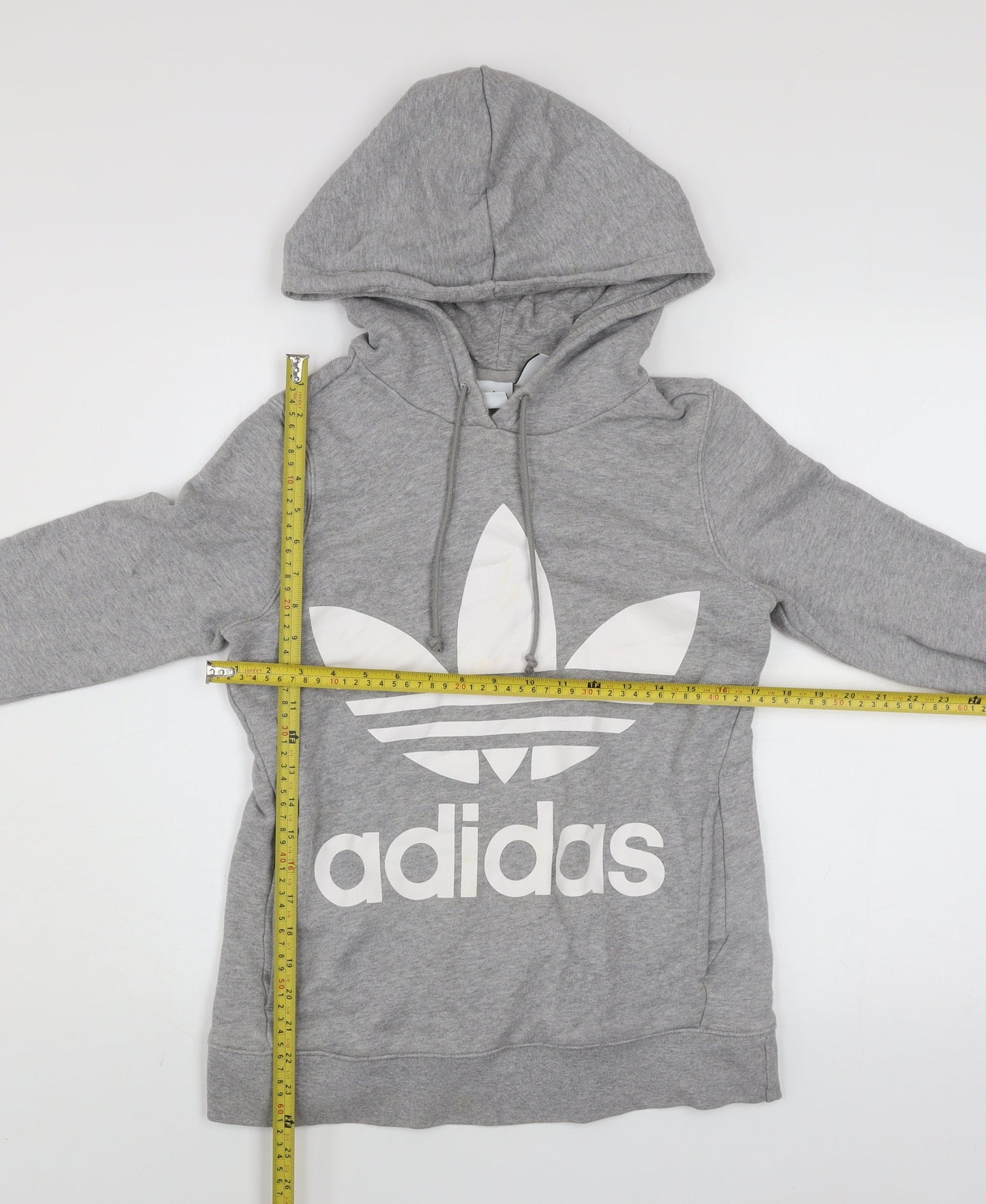 Womens UK 6 Regular adidas Grey Pullover Hoodie