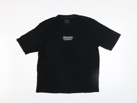 Kappa x Primark Men's Black Training Dept. Graphic T-Shirt L