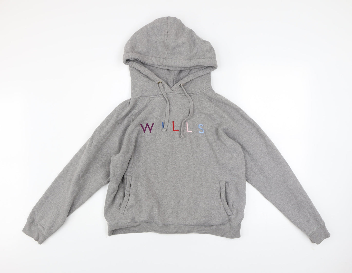 Womens UK 14 Regular Jack Wills Grey Pullover Hoodie