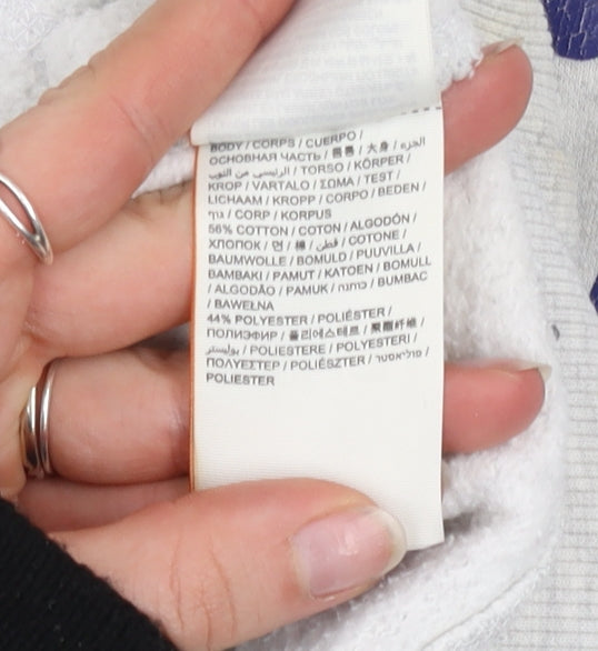 Superdry Men’s Grey Pullover Hoodie L Logo Graphic Print