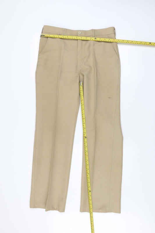 St Bernard Men's Beige 34 Regular Fit Chino Trousers