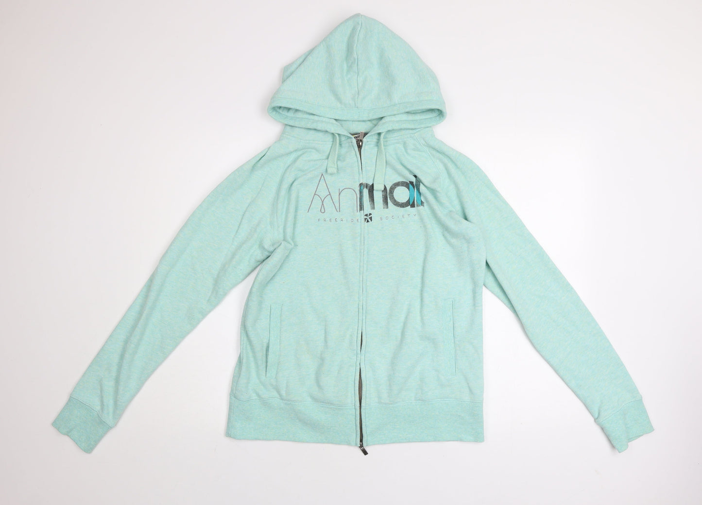 Animal Womens Blue Size 12 Full Zip Hooded Track Jacket