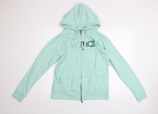 Animal Womens Blue Size 12 Full Zip Hooded Track Jacket