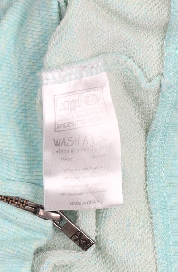 Animal Womens Blue Size 12 Full Zip Hooded Track Jacket