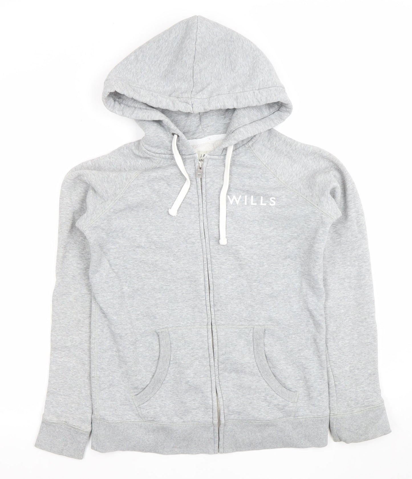 Womens UK 10 Regular Jack Wills Grey Full Zip Hoodie