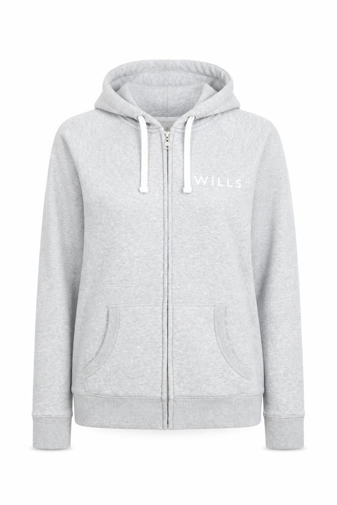 Womens UK 10 Regular Jack Wills Grey Full Zip Hoodie