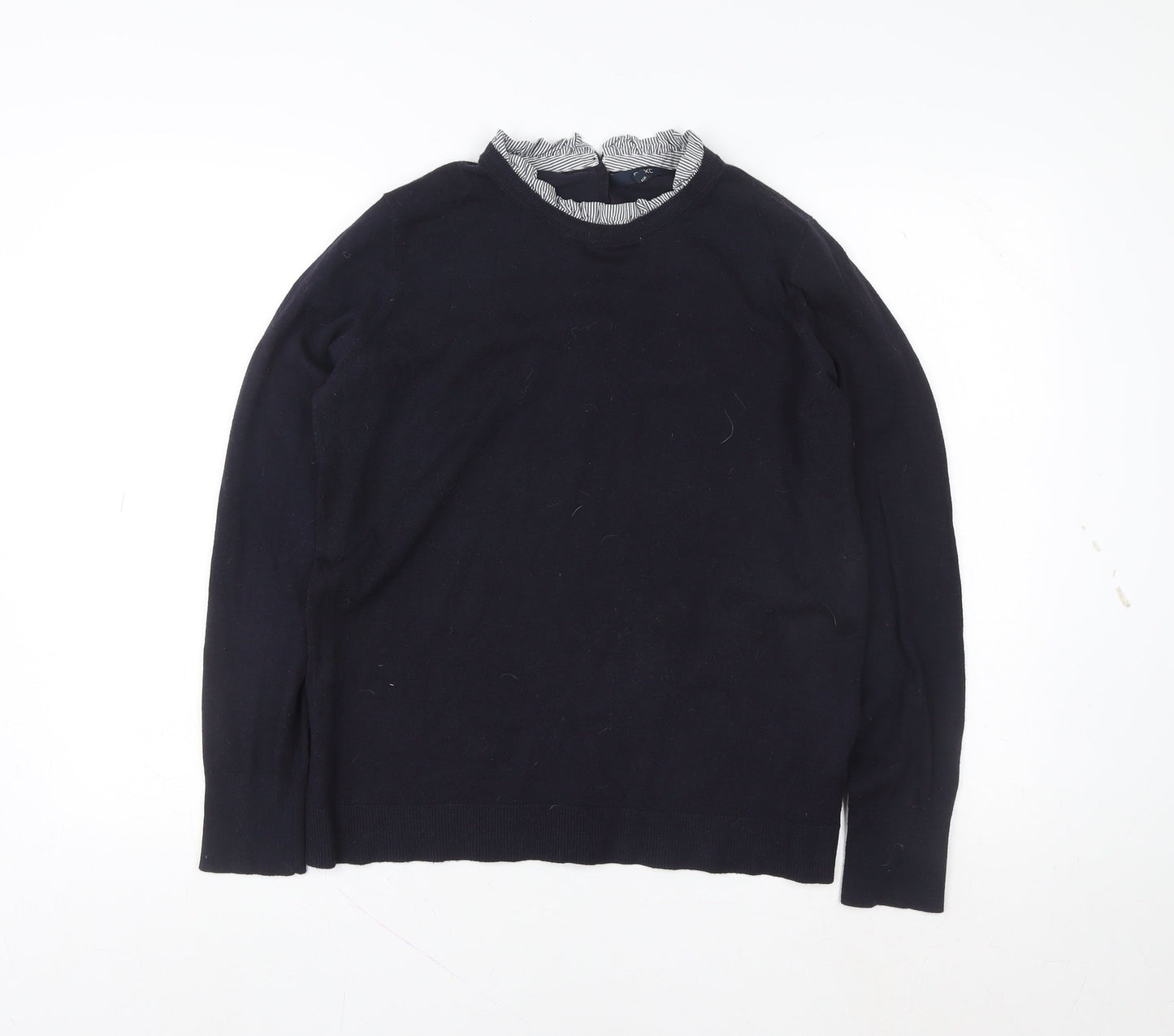 Next Women’s Navy Pullover Sweatshirt UK 14 Classic Knit Jumper