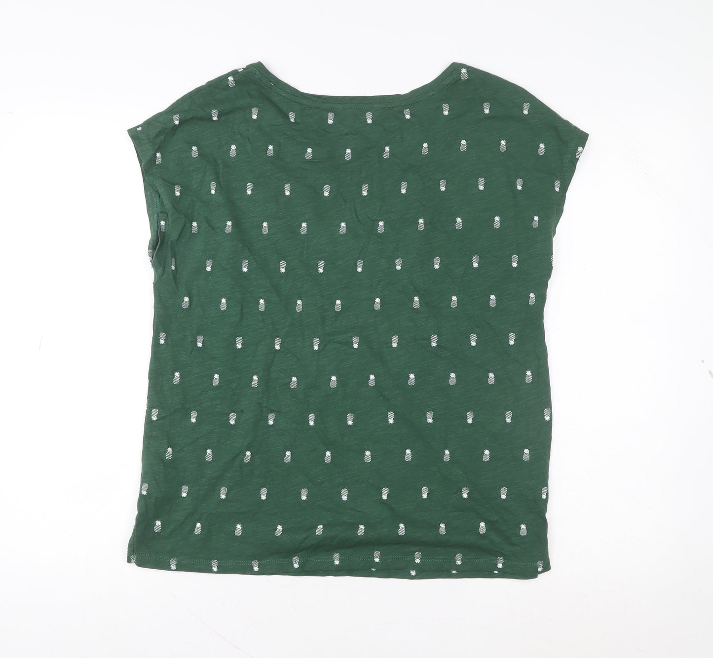 Womens UK Size M Boden Green 100% Cotton T-Shirt