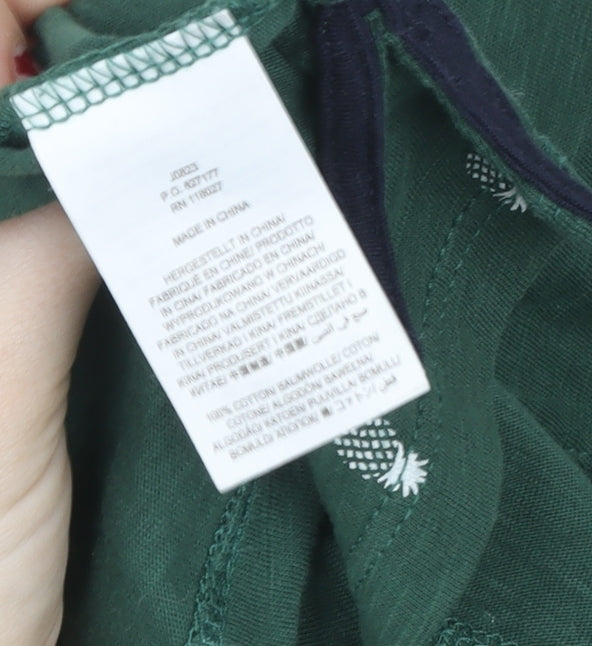 Womens UK Size M Boden Green 100% Cotton T-Shirt
