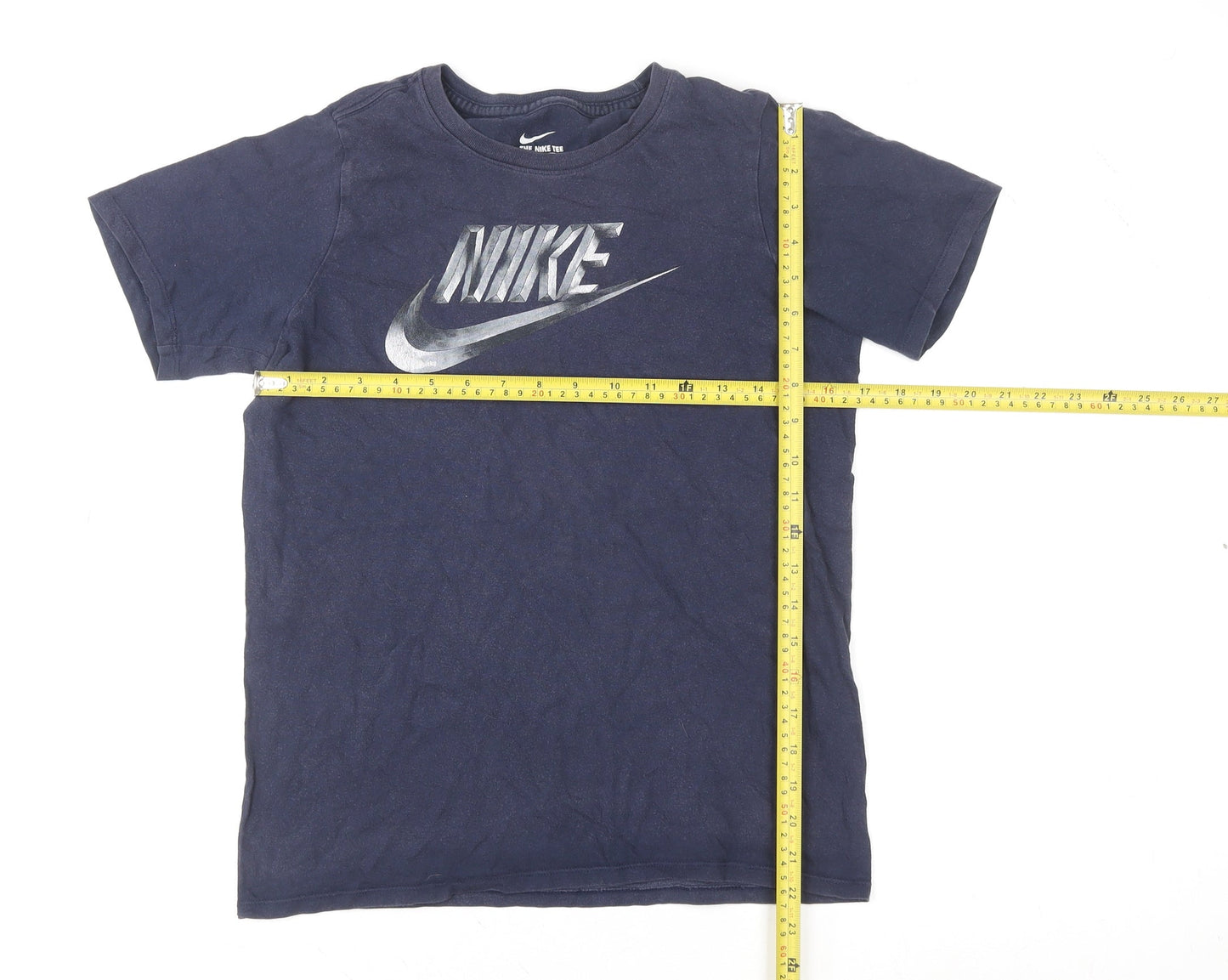 Nike Boys Navy Blue Graphic Short Sleeve Athletic T-Shirt Size 13-14 Years
