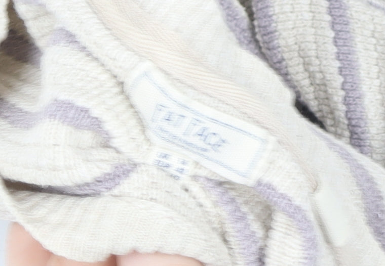 Womens UK 12 Regular Fat Face Beige Pullover Open-Knit