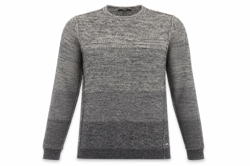 tigha Mens Grey Knit Pullover Sweatshirt Size S Regular Fit