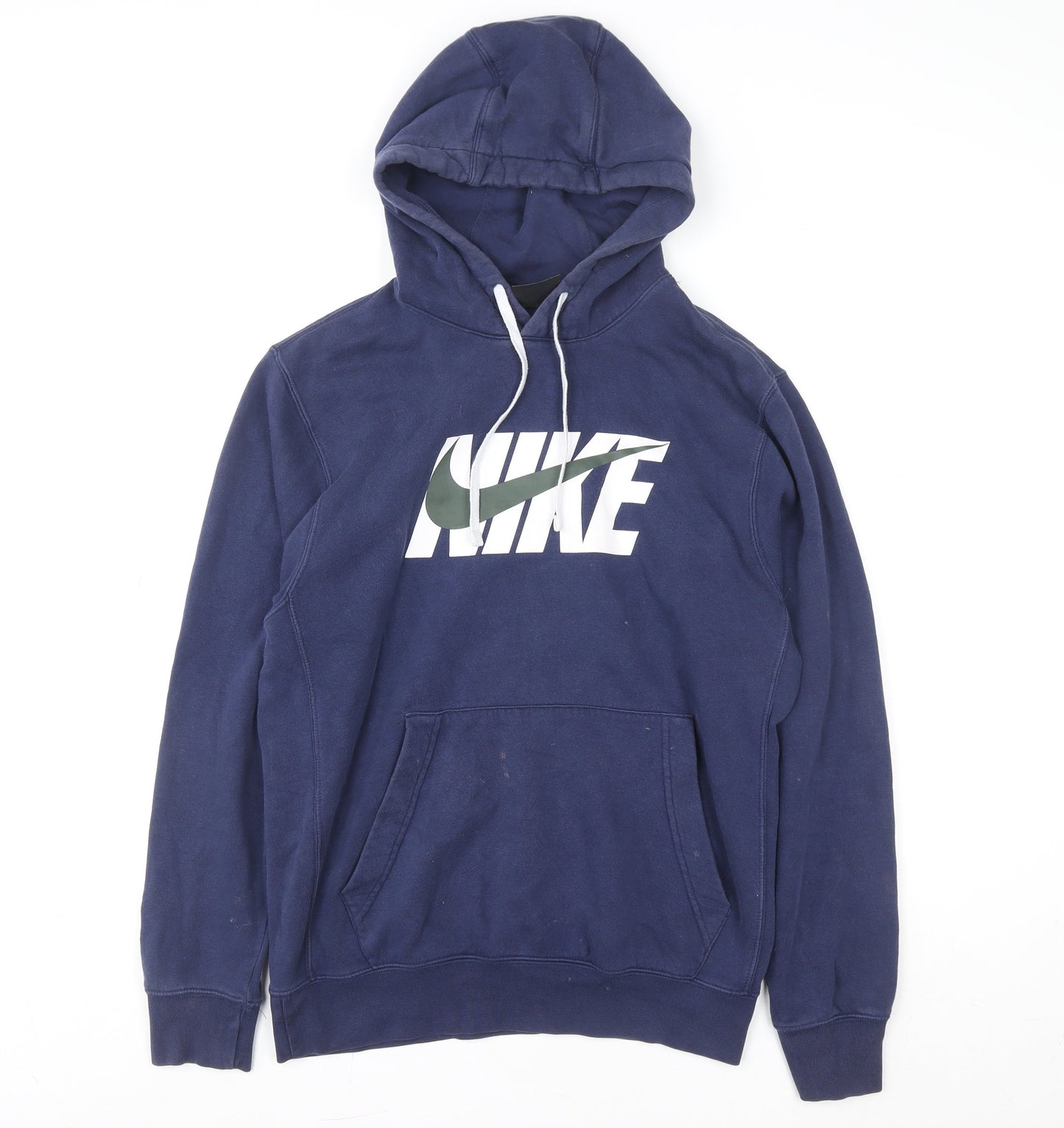 Mens UK S Regular Nike Blue Pullover Hoodie