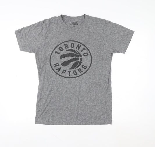 Mens UK Size S NBA Grey  Polyester Blend T-Shirt