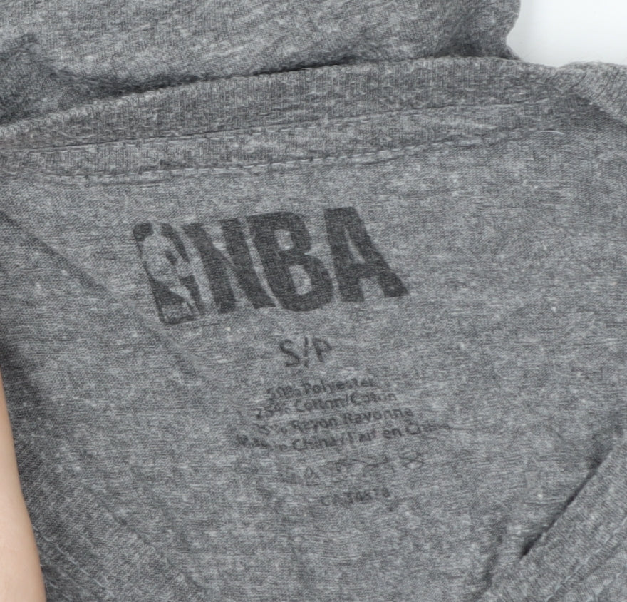 Mens UK Size S NBA Grey  Polyester Blend T-Shirt
