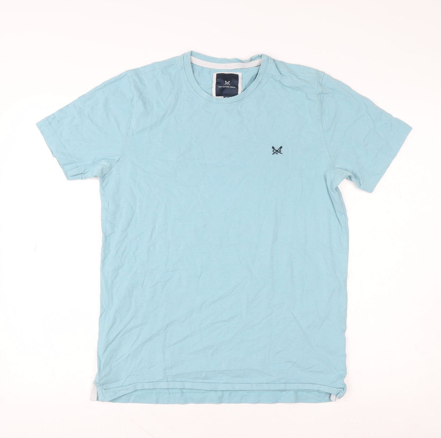Crew Clothing Women Blue Medium Cotton Basic T-Shirt