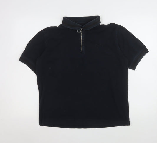Rapha Men's Black 1/4 Zip Cycling Polo Shirt Size M