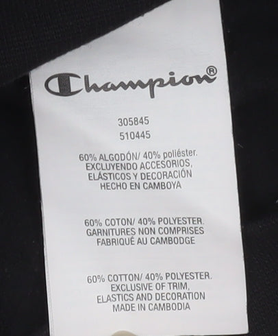 Additional view of Champion boys’ black logo print pullover hoodie 13-14 years