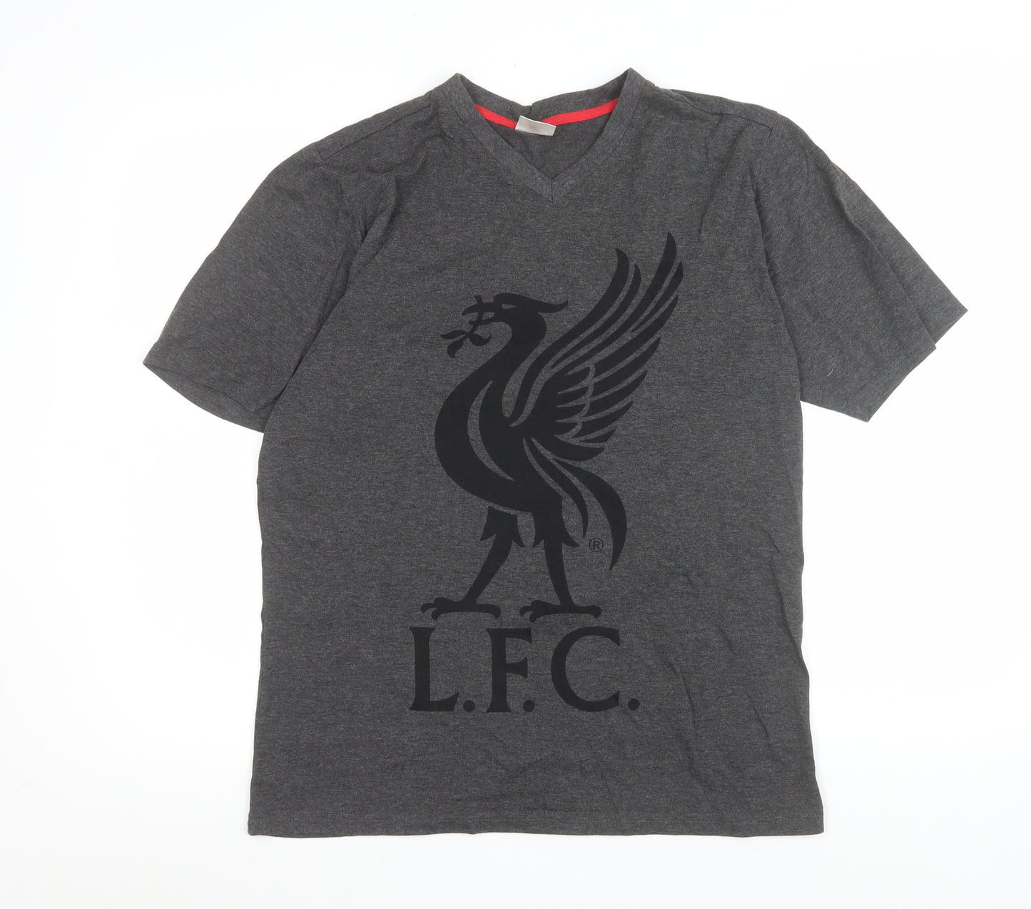 L.F.C. Men’s Grey V-Neck Short Sleeve Sports T-Shirt Size M