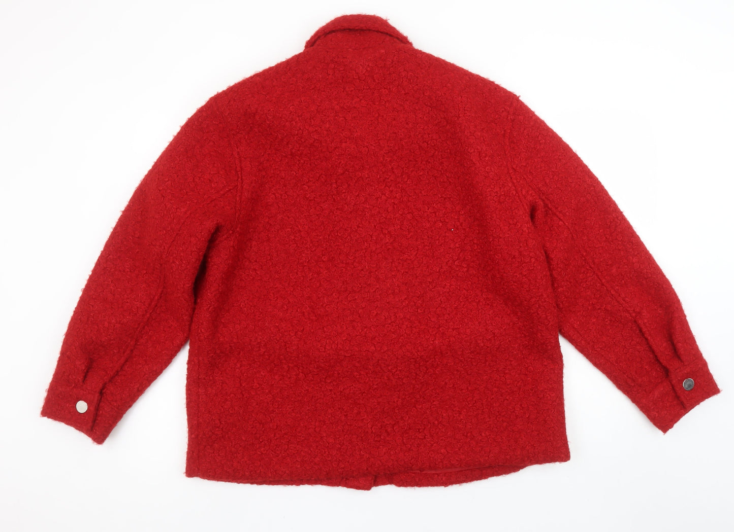 Papaya Women Red Size 12 Basic Mid-Length Fleece Jacket