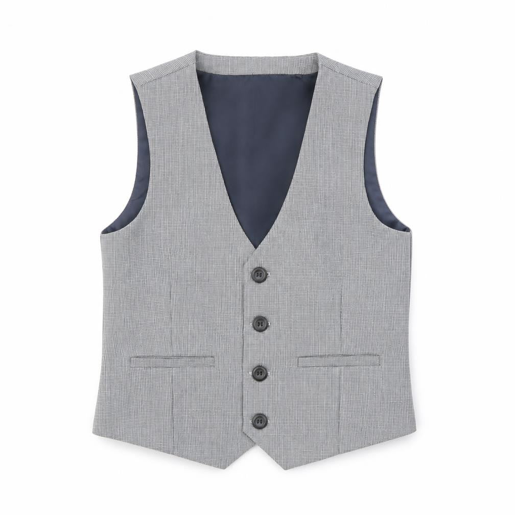 Next Boys Grey Check Waistcoat 4-5 Years Formal Wedding Suit Vest