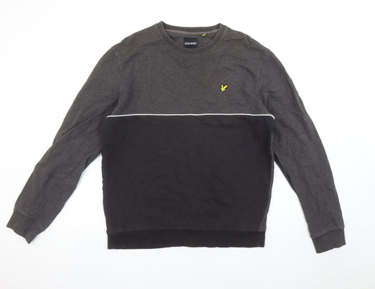 Lyle & Scott Mens Grey Crew Neck Long Sleeve Sweatshirt Size L