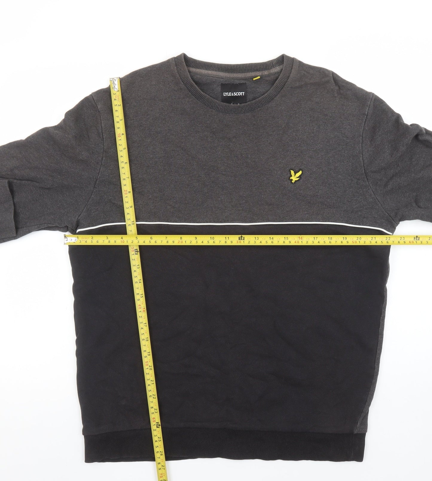 Lyle & Scott Mens Grey Crew Neck Long Sleeve Sweatshirt Size L