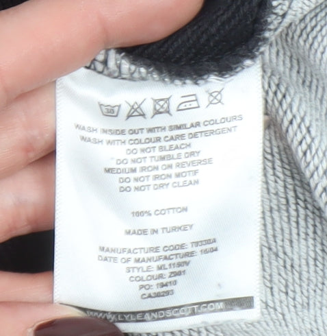 Lyle & Scott Mens Grey Crew Neck Long Sleeve Sweatshirt Size L