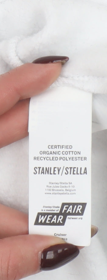 Stanley/Stella Women White Hisoka Anime Hoodie L Organic Cotton