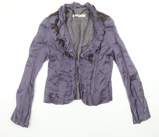 Linea Raffaelli Women’s Purple Blazer Jacket Size 16 Tailored Formal
