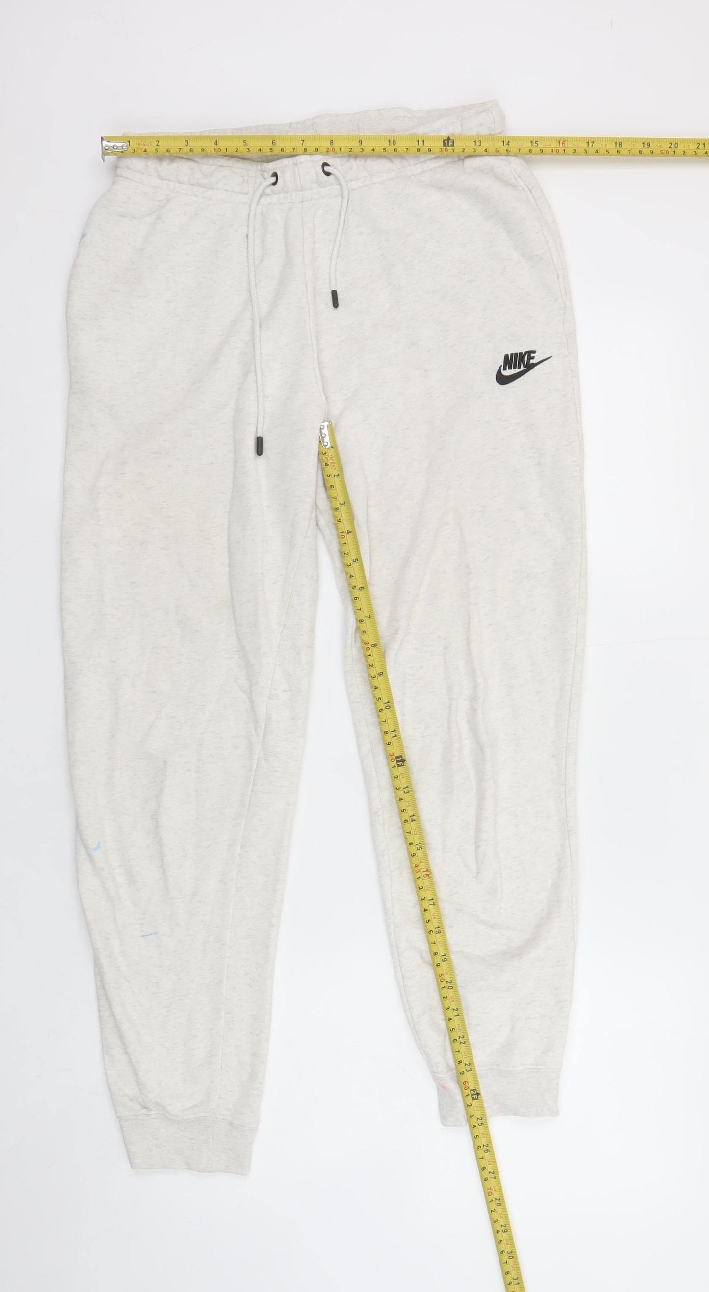 Nike Women’s Grey Jogger Sweatpants Small Elastic Waist Logo Sportswear