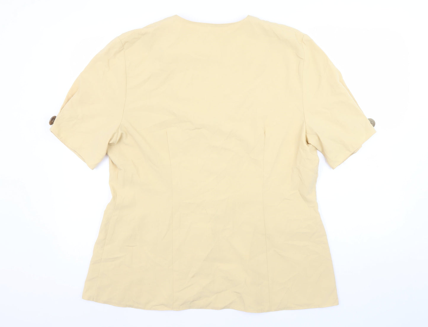 Etam Women Beige Size 20 Short Sleeve Single-Breasted Suit Jacket