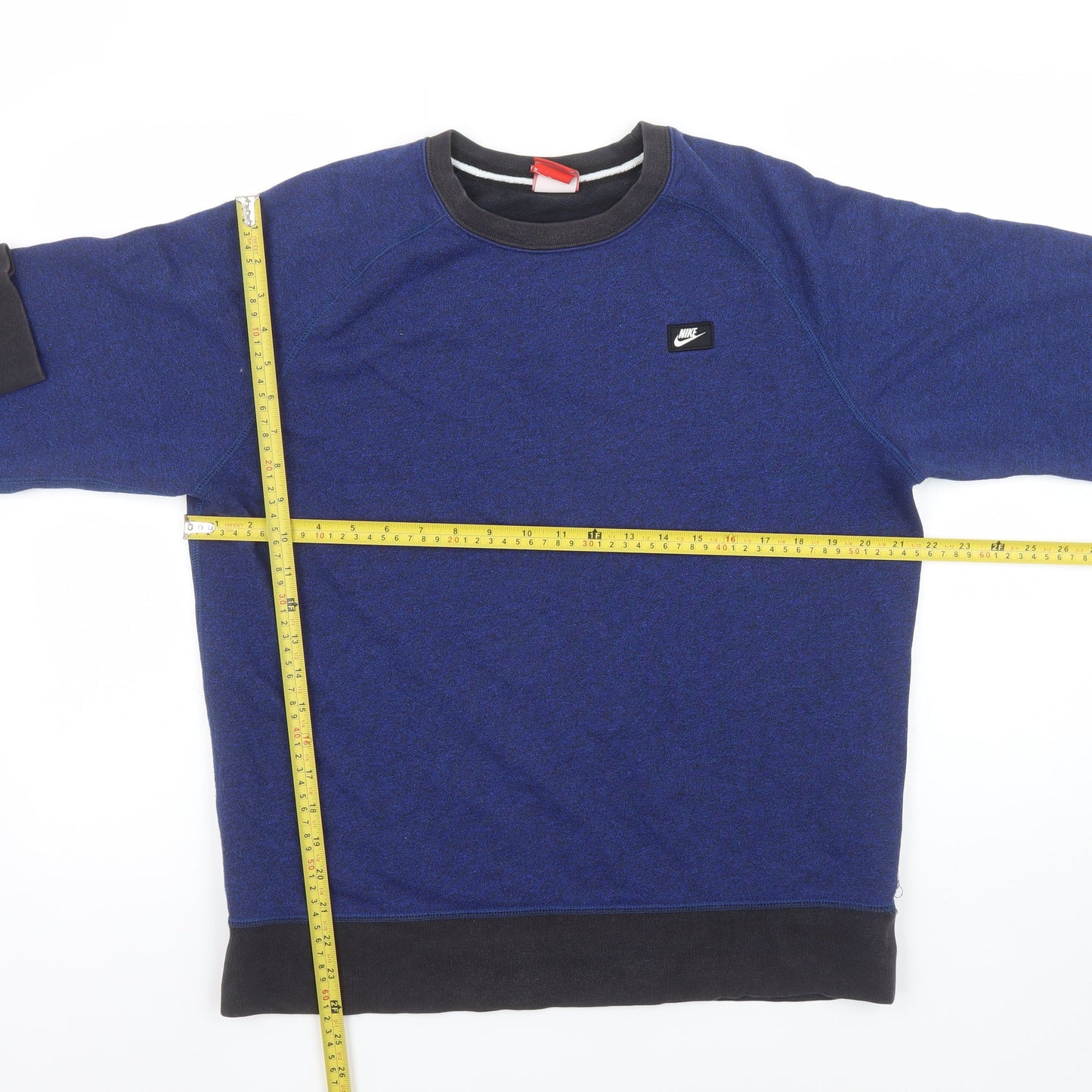 Nike Women’s Blue Crew Neck Pullover Sweatshirt M Cotton Blend