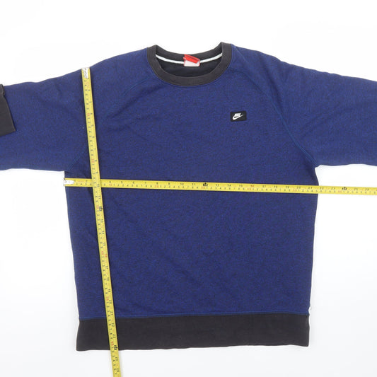 Nike Women’s Blue Crew Neck Pullover Sweatshirt M Cotton Blend