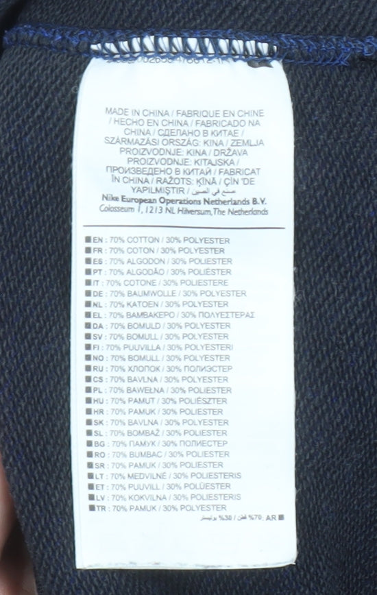 Nike Women’s Blue Crew Neck Pullover Sweatshirt M Cotton Blend