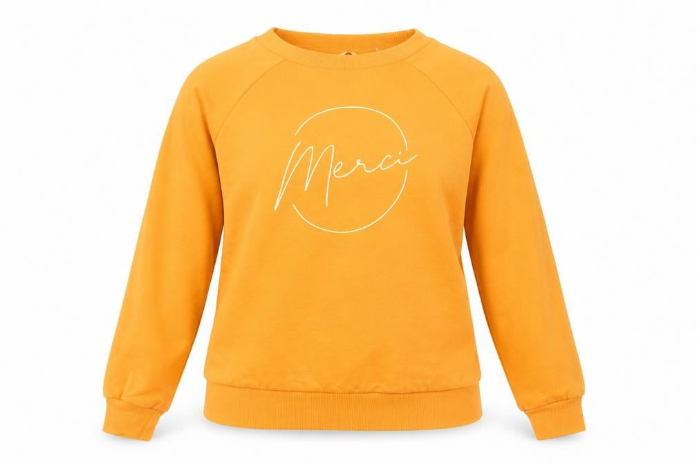 Next Women’s Orange Merci Pullover Sweatshirt M Cotton Blend