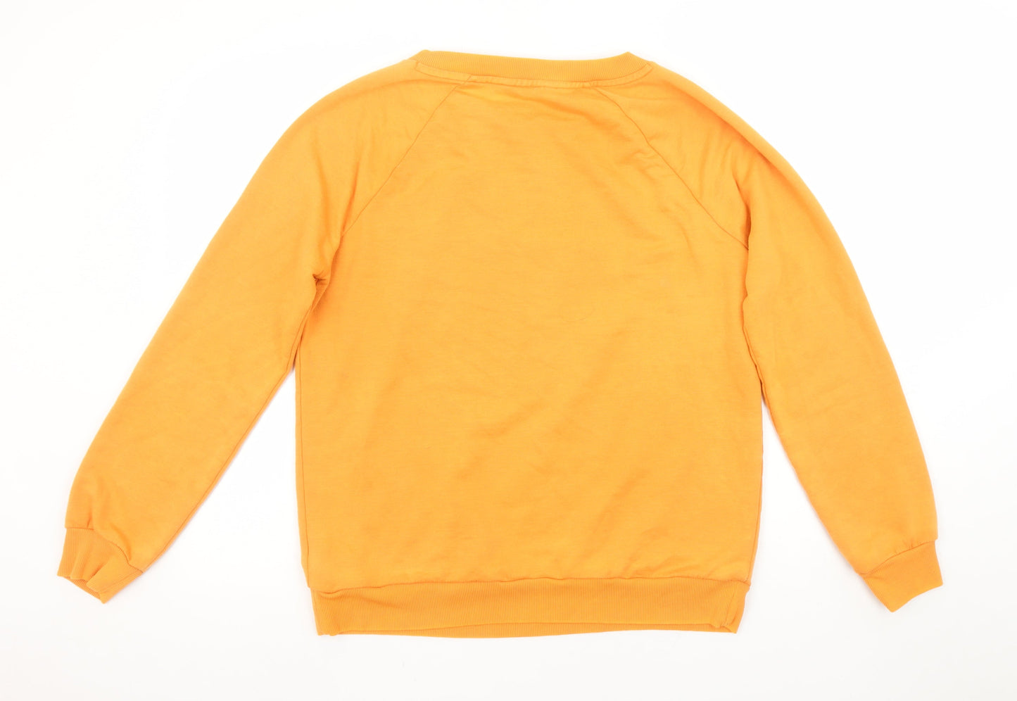 Next Women’s Orange Merci Pullover Sweatshirt M Cotton Blend