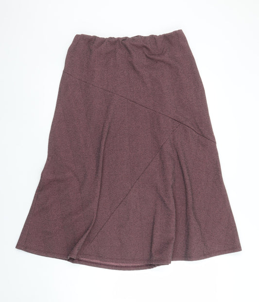 Bonmarché Women's Purple A-Line Midi Skirt Size 14 Polyester