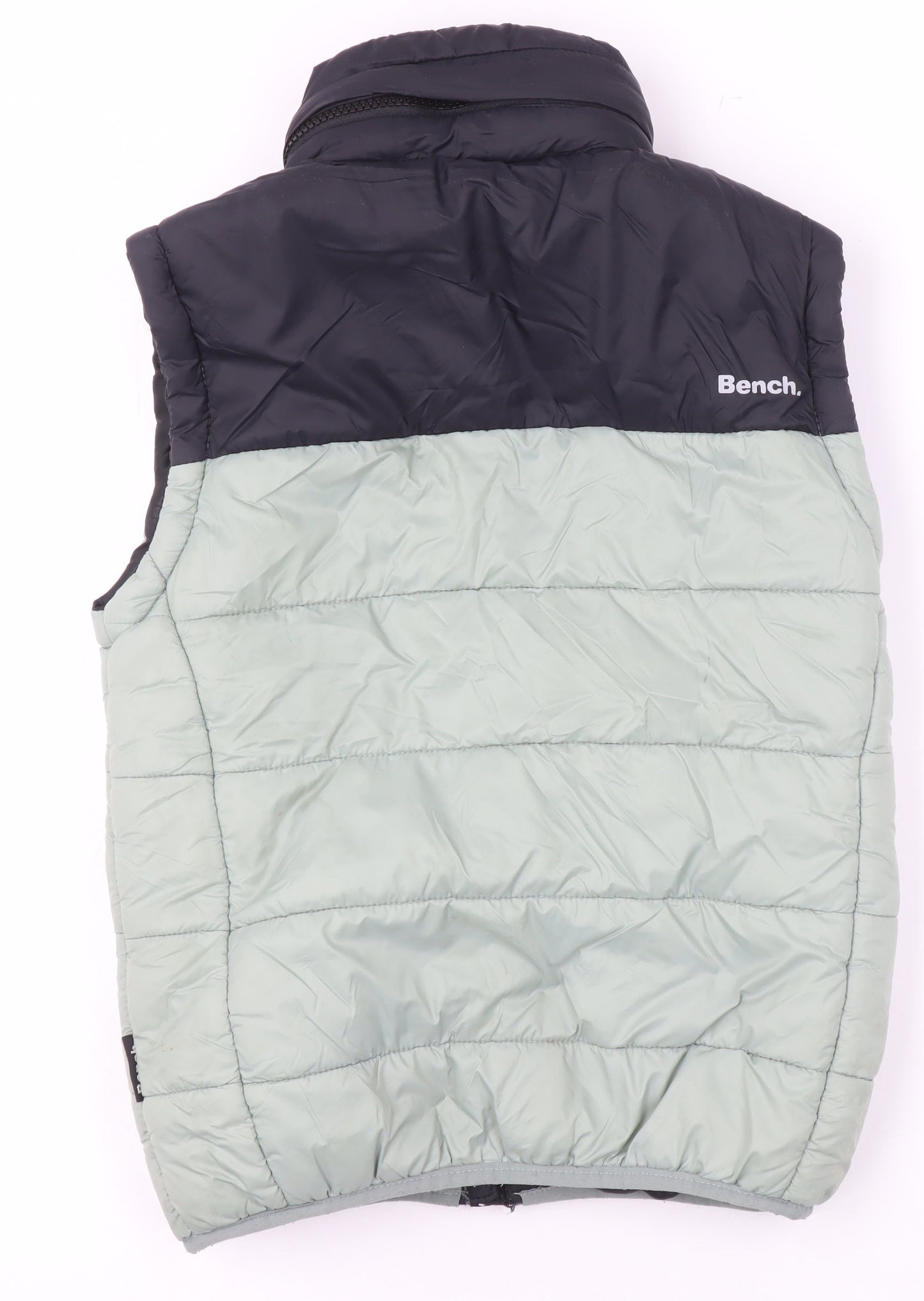 Bench Boys Black Green Padded Bodywarmer Gilet 5-6 Years Full Zip