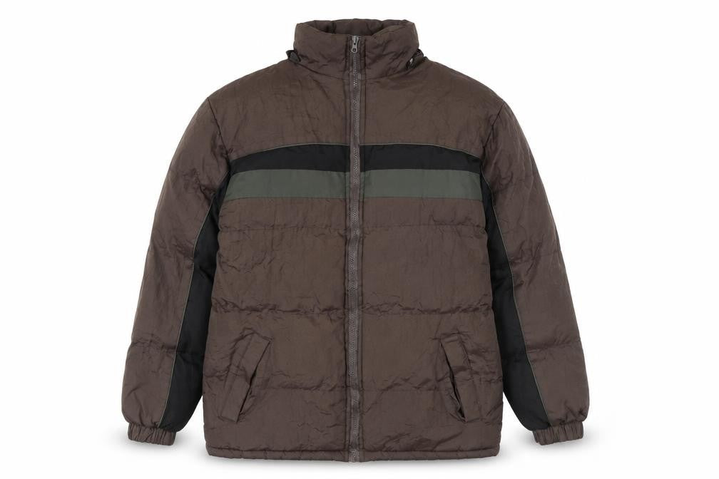 i5 Premium Apparel Women's Brown Puffer Jacket L Polyester Winter Coat