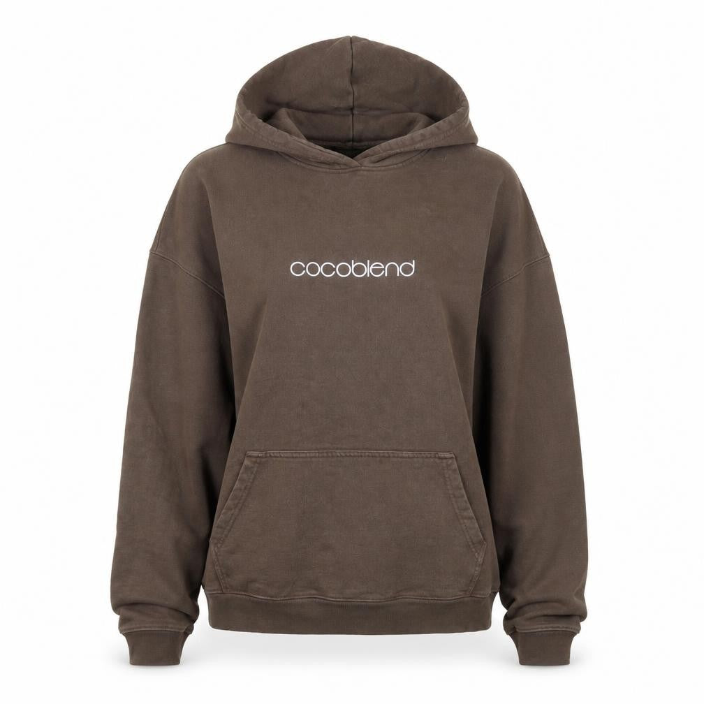 Cocoblend Women Brown Pullover Hoodie Size M Cotton Casual Lined