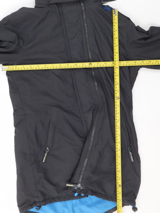 Superdry Men's Black Parka Coat Size S Winter Hooded Jacket