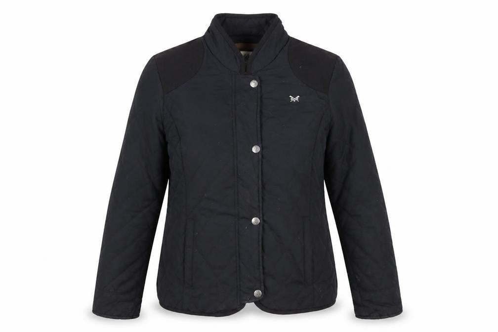 Crew Clothing Women’s Black Quilted Jacket Size 10