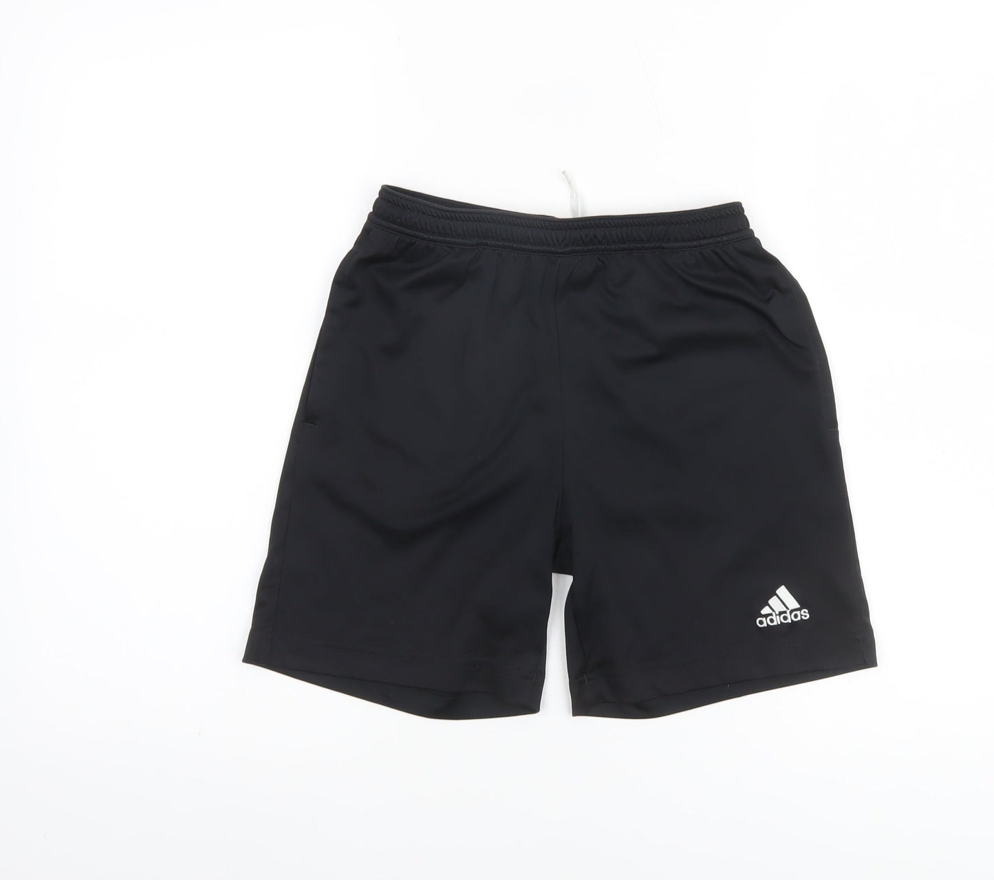 adidas Boys Black Athletic Sports Shorts Size 12 Years Lightweight Activewear