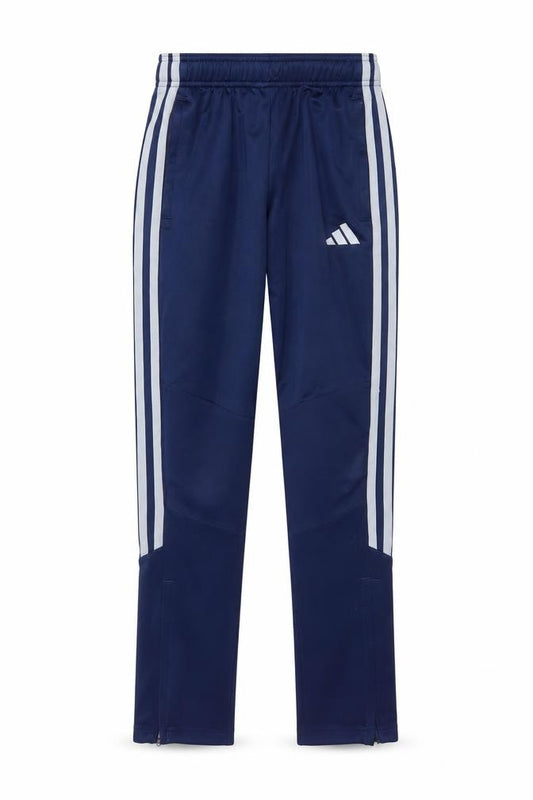 Adidas Boys Blue 12 Years Jogger Trousers with Stripes and Elastic Waist