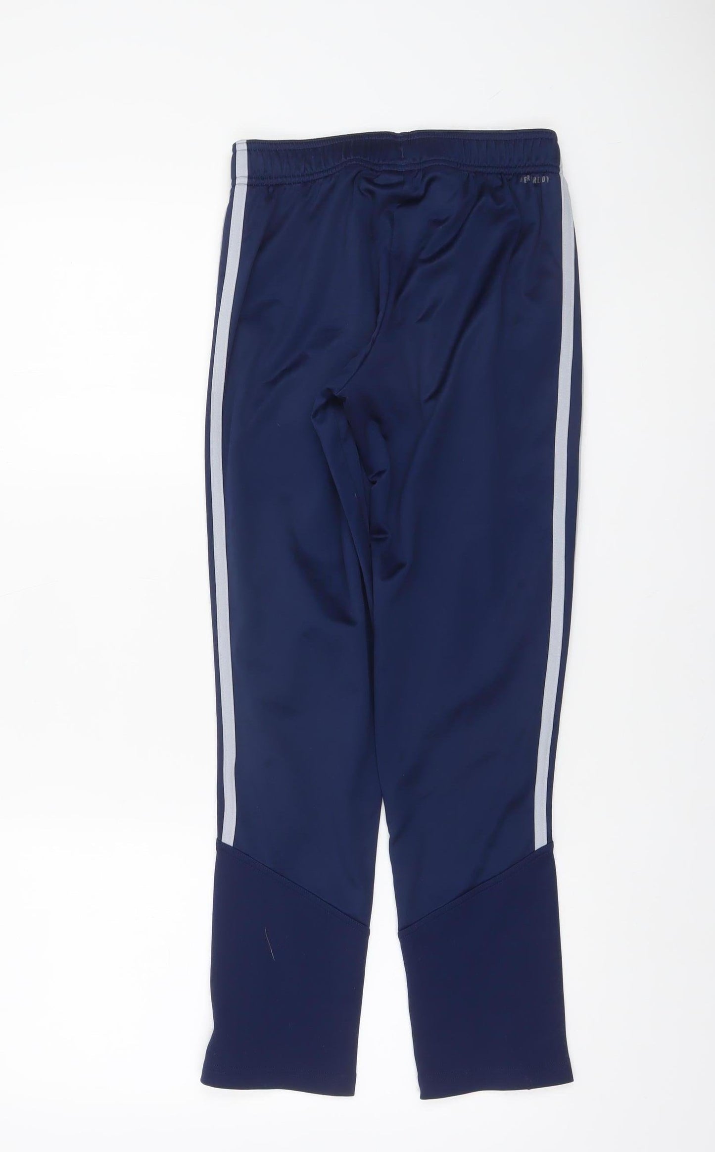 Adidas Boys Blue 12 Years Jogger Trousers with Stripes and Elastic Waist